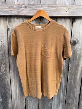 Buck Mason Vintage Jacquard Pocket Tee Size Medium